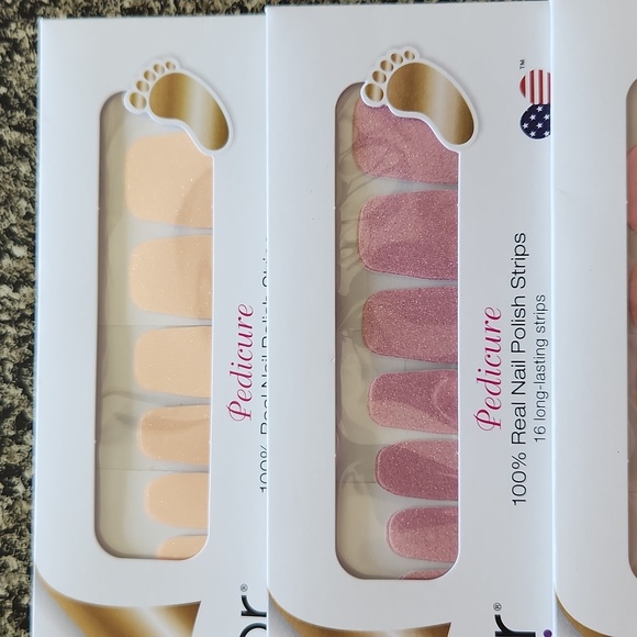 Color Street Pedicure Real Nail Polish Strips, Set of 4, Pinks Nudes - Picture 4 of 7